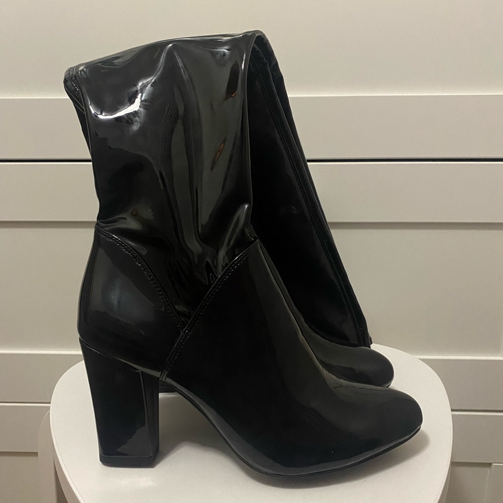 Black Knee High Heel Boots